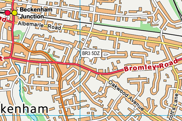 BR3 5DZ map - OS VectorMap District (Ordnance Survey)