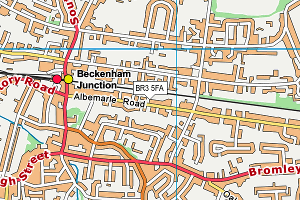 BR3 5FA map - OS VectorMap District (Ordnance Survey)