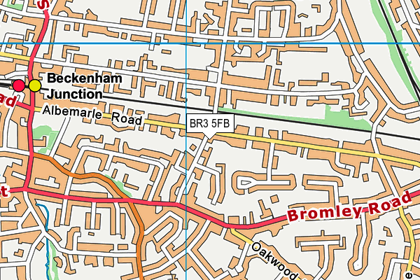 BR3 5FB map - OS VectorMap District (Ordnance Survey)