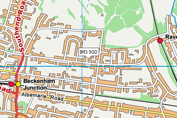 BR3 5GD map - OS VectorMap District (Ordnance Survey)
