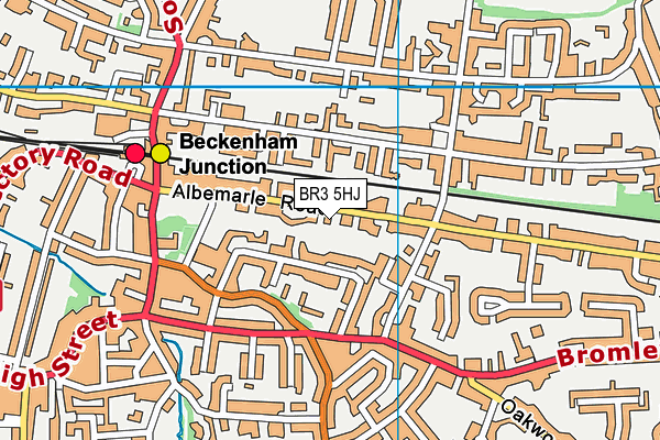 BR3 5HJ map - OS VectorMap District (Ordnance Survey)
