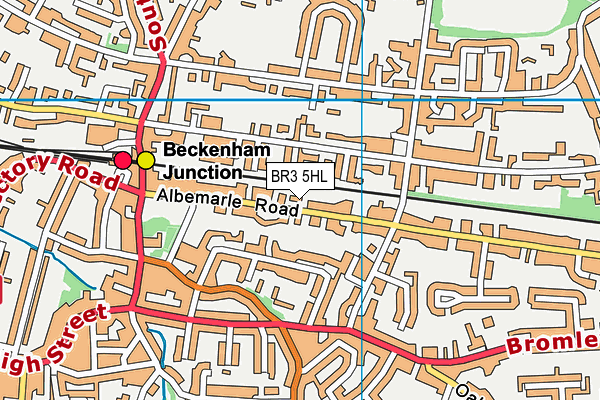 BR3 5HL map - OS VectorMap District (Ordnance Survey)