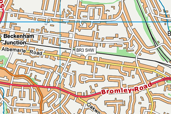 BR3 5HW map - OS VectorMap District (Ordnance Survey)