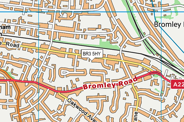 BR3 5HY map - OS VectorMap District (Ordnance Survey)