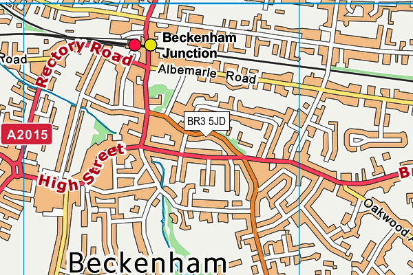 BR3 5JD map - OS VectorMap District (Ordnance Survey)