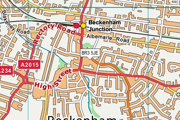 Beckenham Public Hall map (BR3 5JE) - OS VectorMap District (Ordnance Survey)