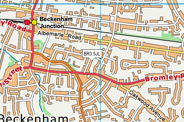 BR3 5JL map - OS VectorMap District (Ordnance Survey)