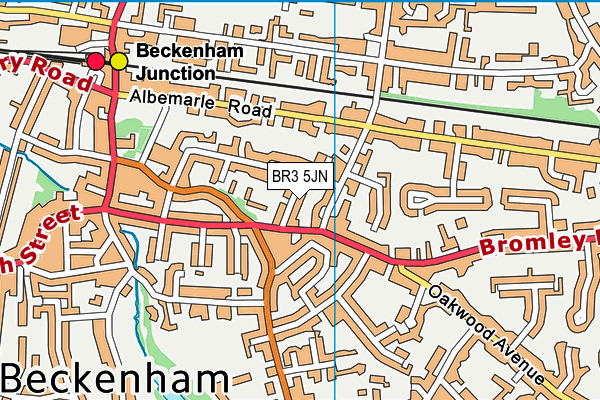 BR3 5JN map - OS VectorMap District (Ordnance Survey)