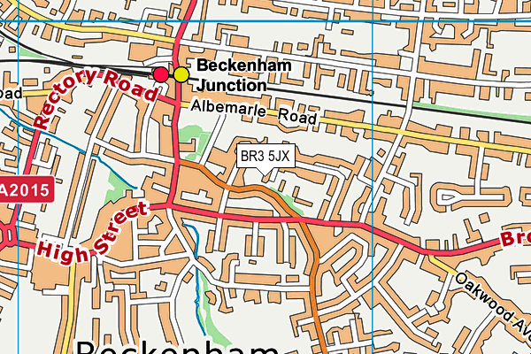 BR3 5JX map - OS VectorMap District (Ordnance Survey)