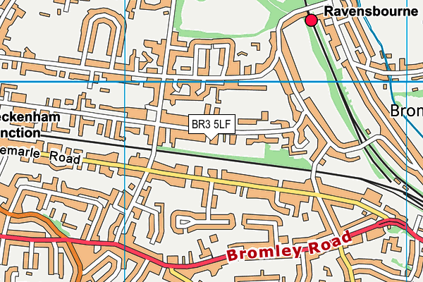 BR3 5LF map - OS VectorMap District (Ordnance Survey)