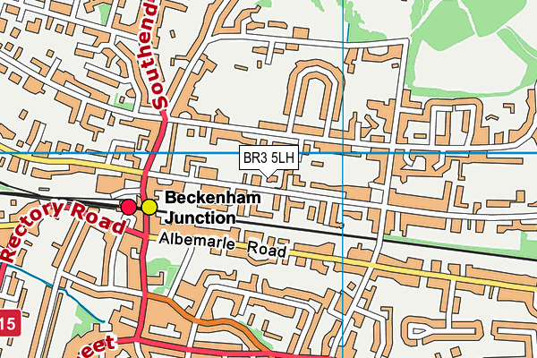 BR3 5LH map - OS VectorMap District (Ordnance Survey)