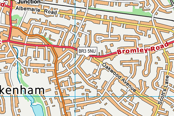 BR3 5NU map - OS VectorMap District (Ordnance Survey)