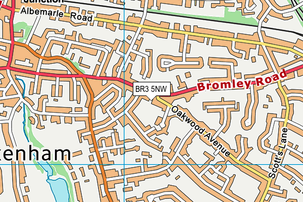 BR3 5NW map - OS VectorMap District (Ordnance Survey)