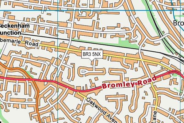 BR3 5NX map - OS VectorMap District (Ordnance Survey)