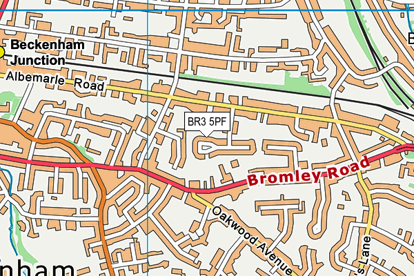 BR3 5PF map - OS VectorMap District (Ordnance Survey)