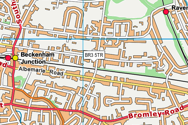 BR3 5TR map - OS VectorMap District (Ordnance Survey)
