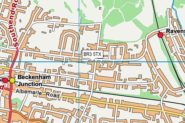 BR3 5TX map - OS VectorMap District (Ordnance Survey)