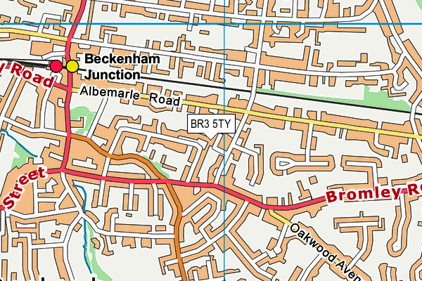 BR3 5TY map - OS VectorMap District (Ordnance Survey)