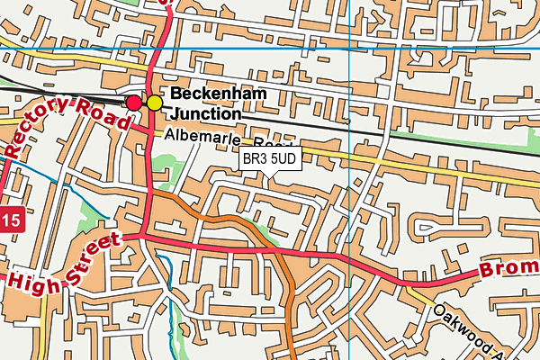 BR3 5UD map - OS VectorMap District (Ordnance Survey)