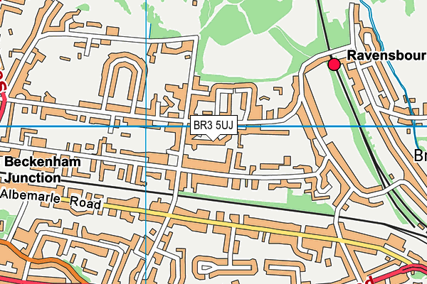 BR3 5UJ map - OS VectorMap District (Ordnance Survey)
