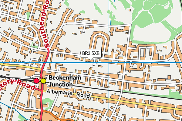 BR3 5XB map - OS VectorMap District (Ordnance Survey)