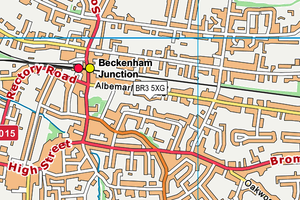 BR3 5XG map - OS VectorMap District (Ordnance Survey)