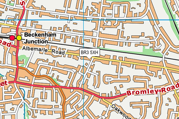 BR3 5XH map - OS VectorMap District (Ordnance Survey)