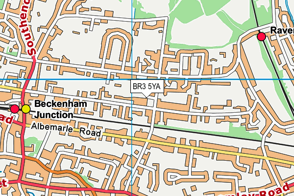 BR3 5YA map - OS VectorMap District (Ordnance Survey)