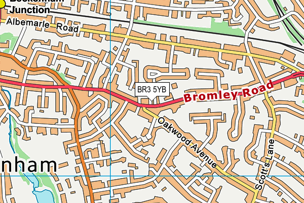 BR3 5YB map - OS VectorMap District (Ordnance Survey)