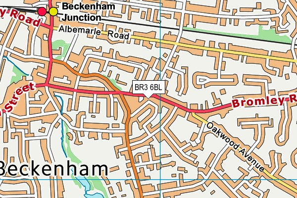 BR3 6BL map - OS VectorMap District (Ordnance Survey)
