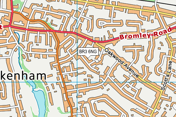 BR3 6NG map - OS VectorMap District (Ordnance Survey)