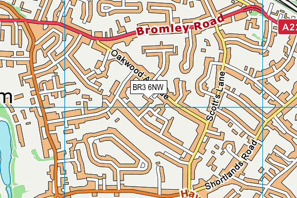 BR3 6NW map - OS VectorMap District (Ordnance Survey)