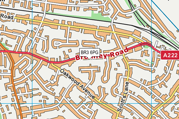 BR3 6PG map - OS VectorMap District (Ordnance Survey)