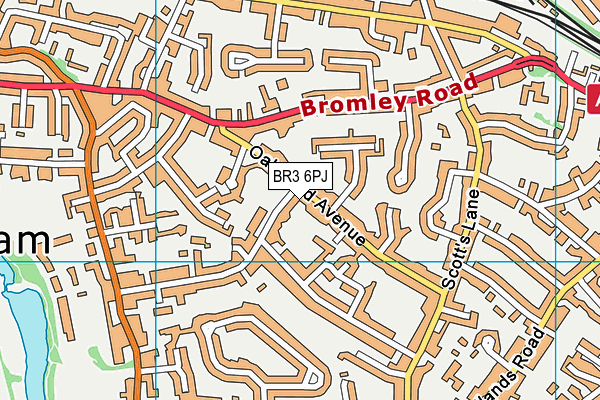 BR3 6PJ map - OS VectorMap District (Ordnance Survey)