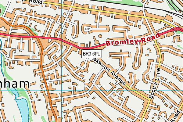 BR3 6PL map - OS VectorMap District (Ordnance Survey)