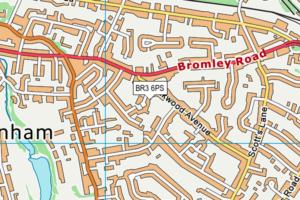 BR3 6PS map - OS VectorMap District (Ordnance Survey)