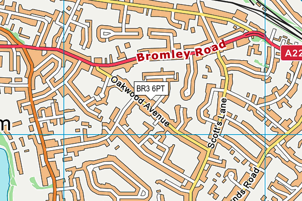 BR3 6PT map - OS VectorMap District (Ordnance Survey)