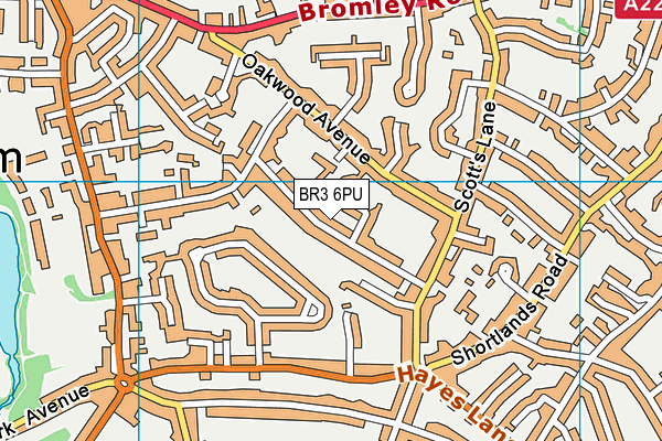 BR3 6PU map - OS VectorMap District (Ordnance Survey)