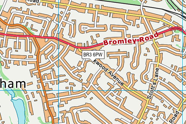 BR3 6PW map - OS VectorMap District (Ordnance Survey)