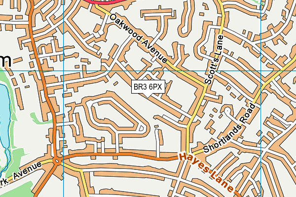 BR3 6PX map - OS VectorMap District (Ordnance Survey)