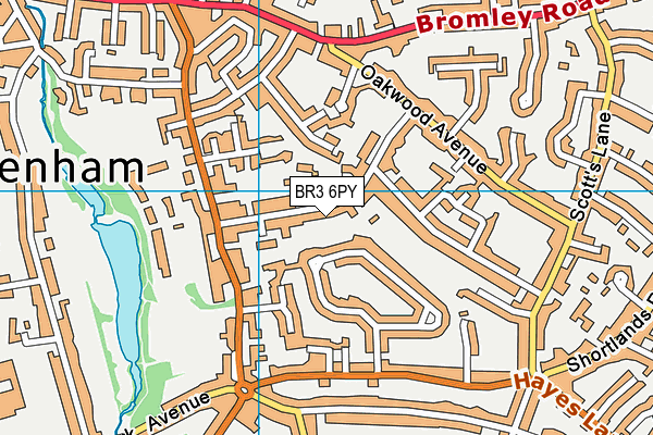 BR3 6PY map - OS VectorMap District (Ordnance Survey)