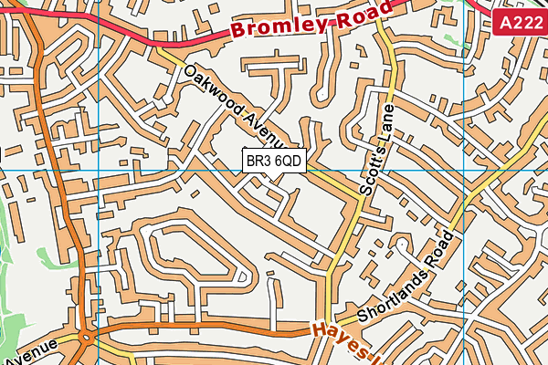 BR3 6QD map - OS VectorMap District (Ordnance Survey)