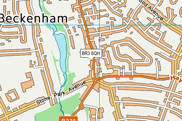BR3 6QH map - OS VectorMap District (Ordnance Survey)