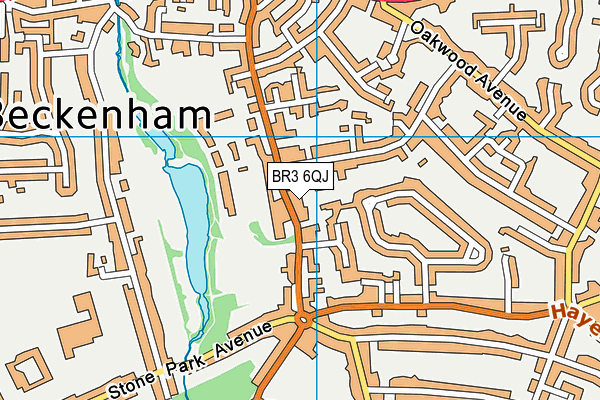 BR3 6QJ map - OS VectorMap District (Ordnance Survey)