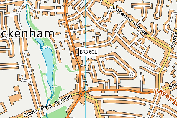 BR3 6QL map - OS VectorMap District (Ordnance Survey)