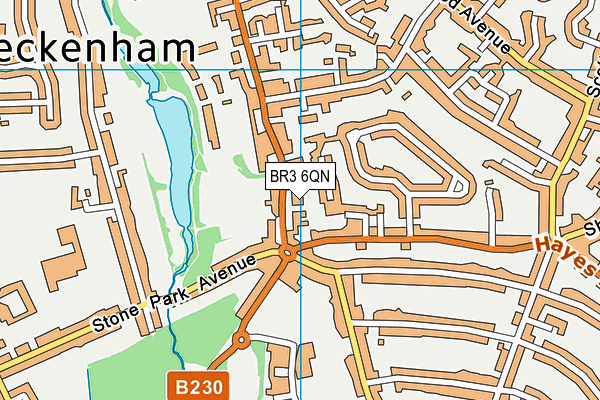 BR3 6QN map - OS VectorMap District (Ordnance Survey)