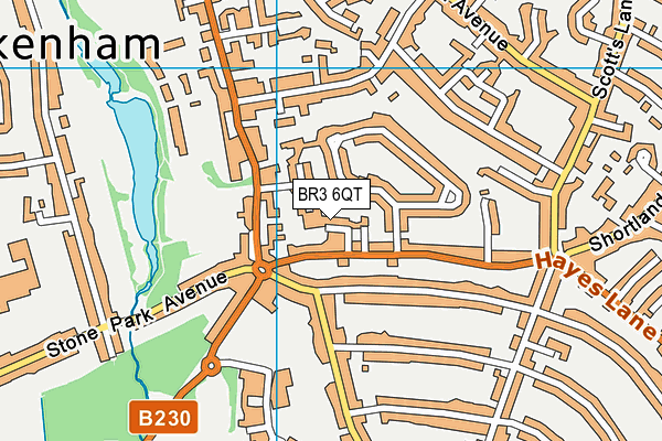 BR3 6QT map - OS VectorMap District (Ordnance Survey)