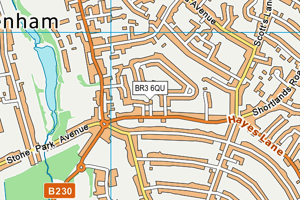 BR3 6QU map - OS VectorMap District (Ordnance Survey)