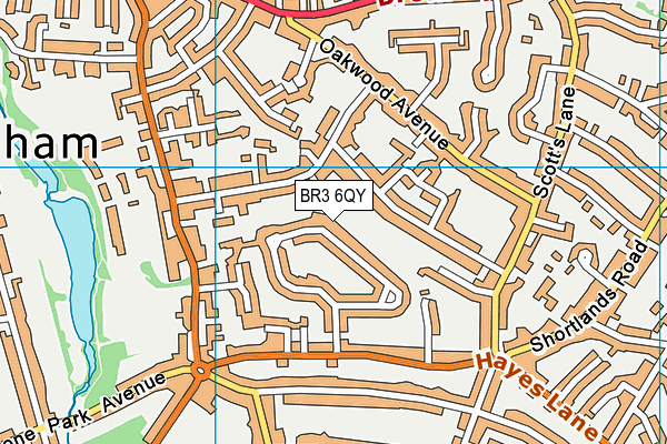 BR3 6QY map - OS VectorMap District (Ordnance Survey)