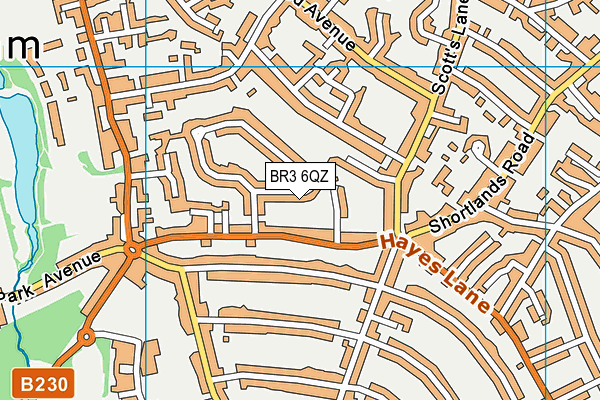 BR3 6QZ map - OS VectorMap District (Ordnance Survey)